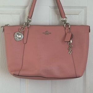 Coach Pink Leather Tote Bag AVA GUC